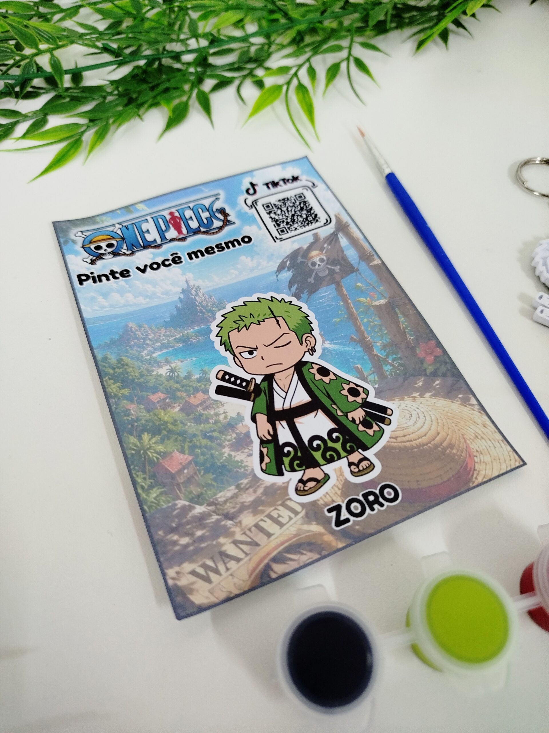 Pintura One Piece/ Chaveiro - Zoro Modelo 02 - Imagem 2