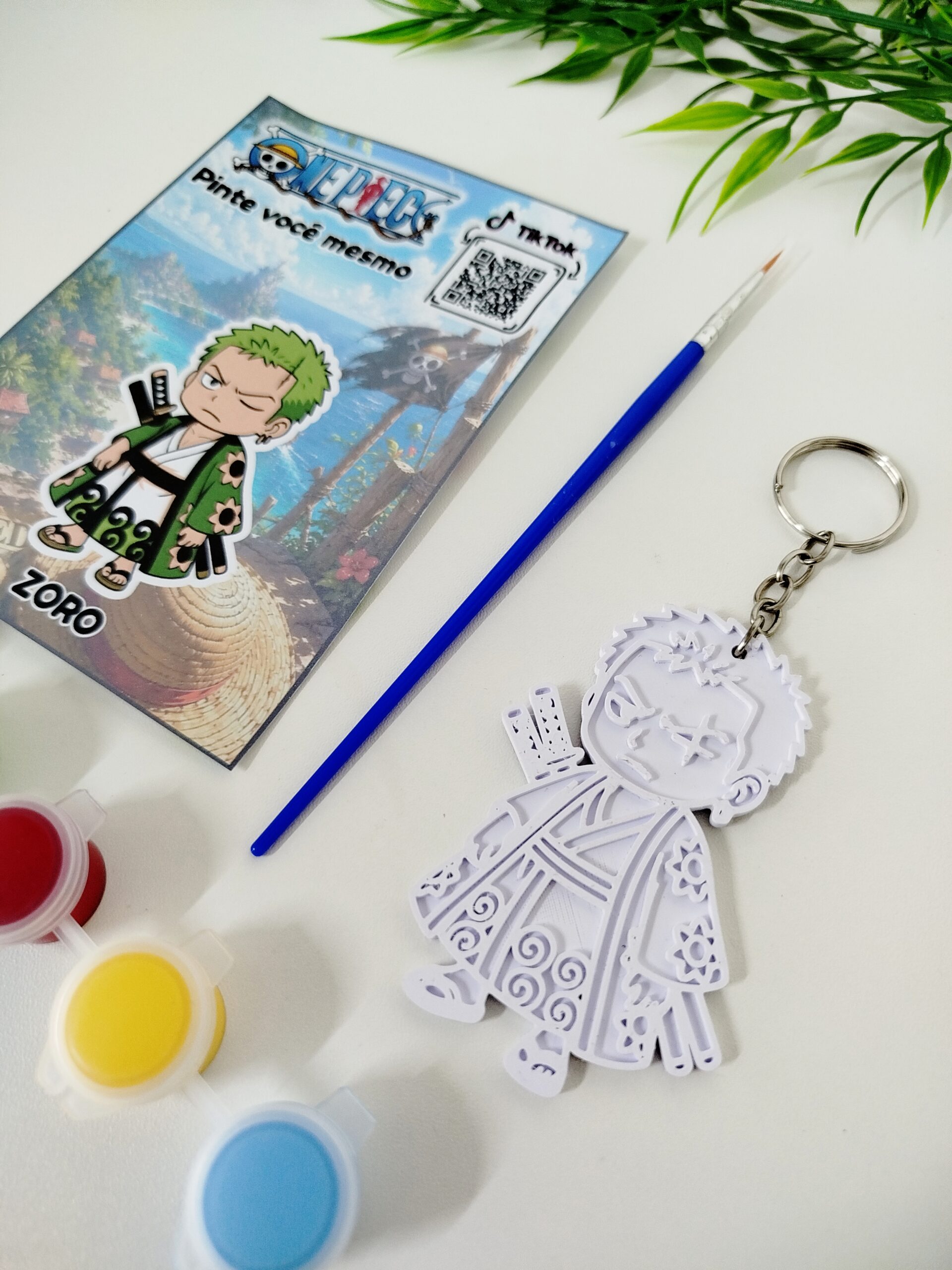 Pintura One Piece/ Chaveiro - Zoro Modelo 02 - Imagem 3