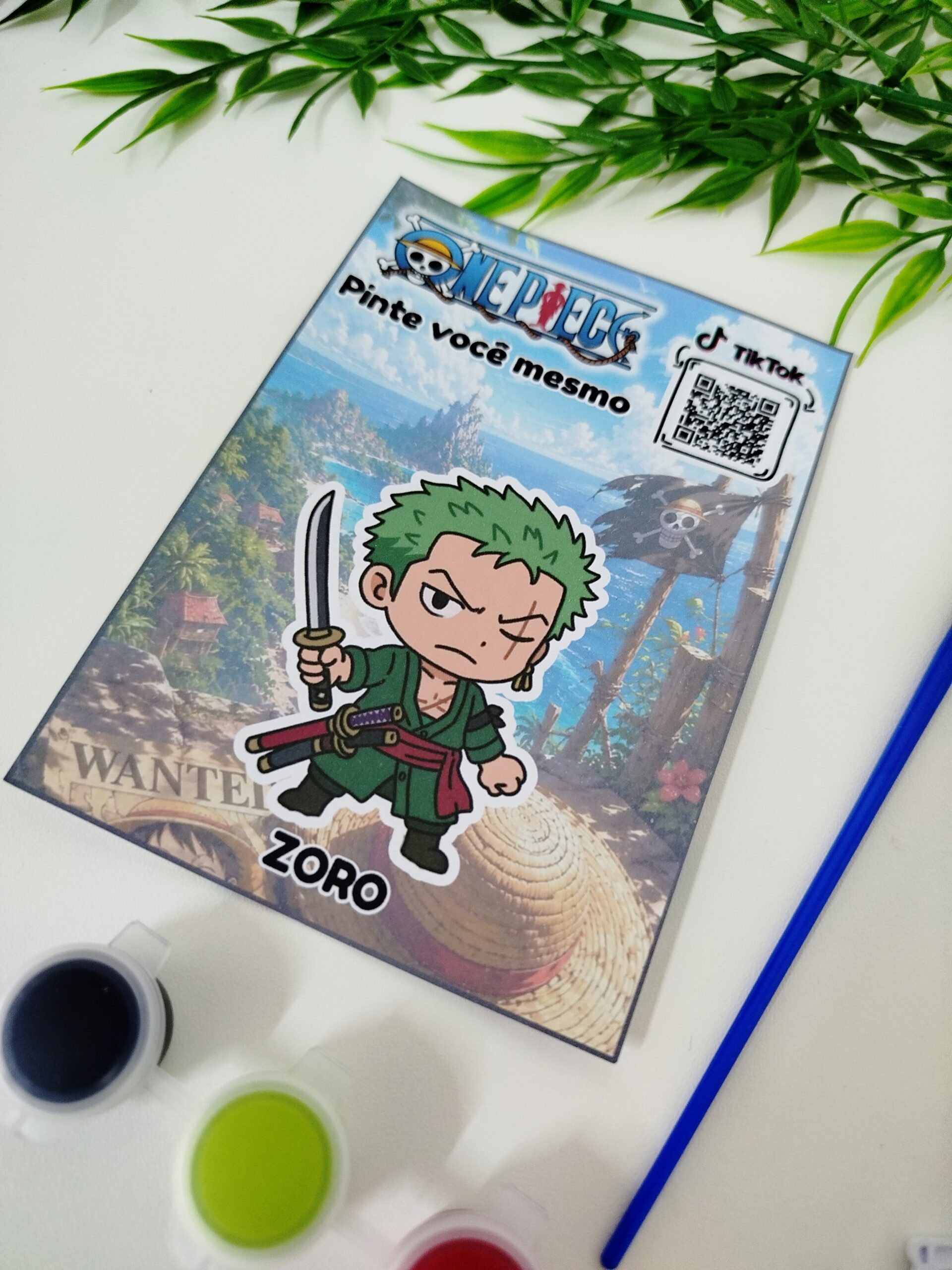 Pintura One Piece/ Chaveiro - Zoro Espada Modelo 06 - Imagem 2