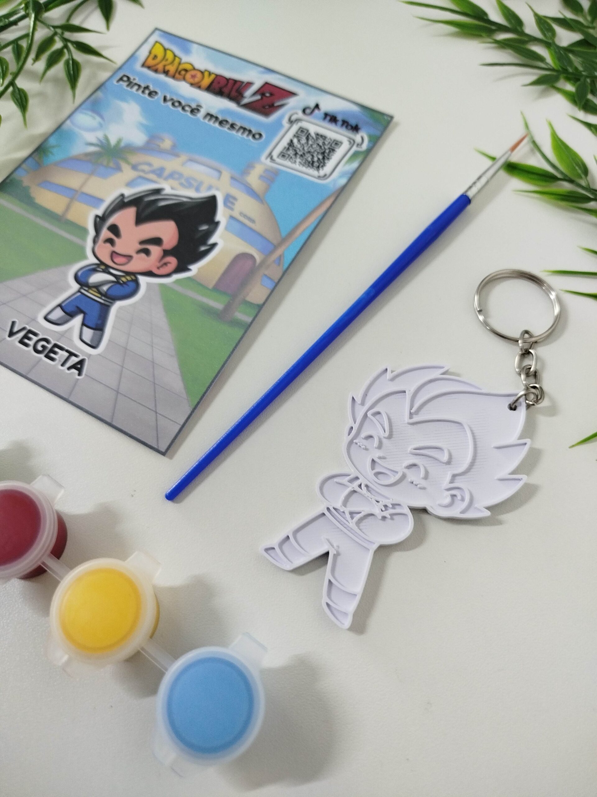 Pintura Dragon Ball/ Chaveiro - Vegeta Modelo 03 - Imagem 3