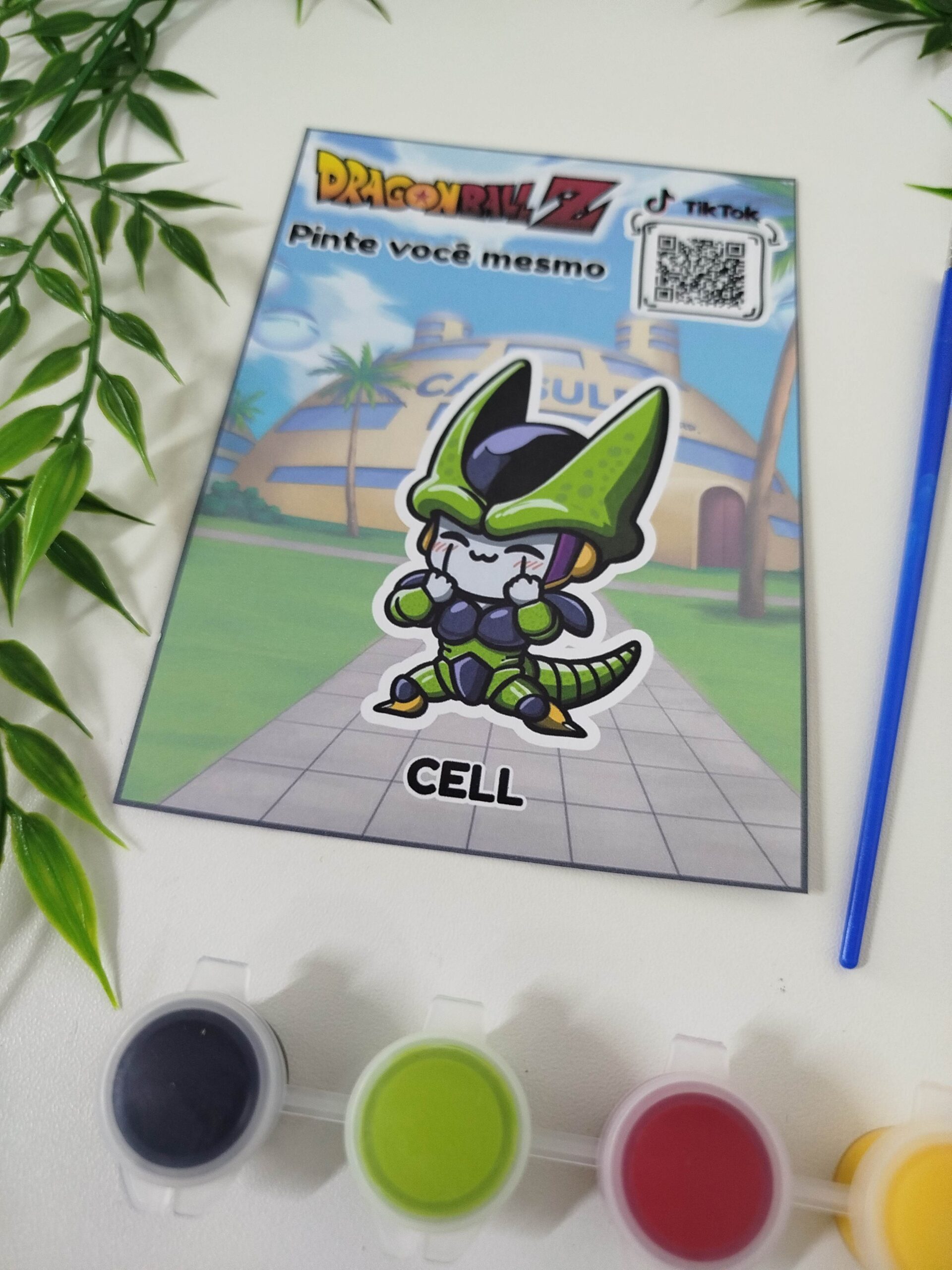 Pintura Dragon Ball/ Chaveiro - Cell Modelo 05 - Imagem 2