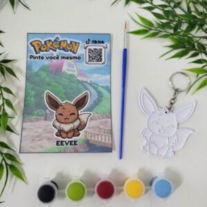 Pintura Pokémon/ Chaveiro – Eevee Modelo 08