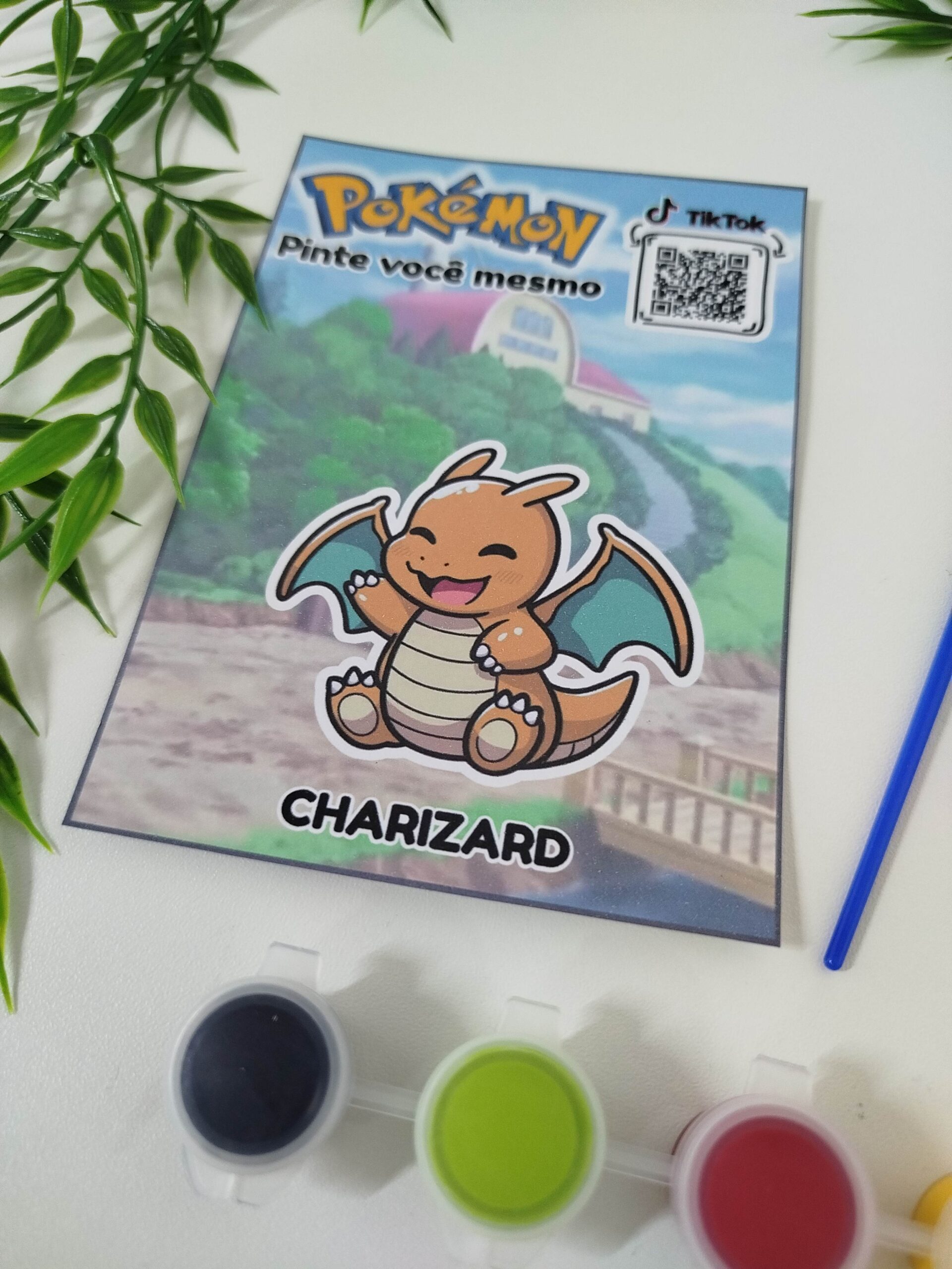 Pintura Pokémon/ Chaveiro - Charizard Modelo 11 - Imagem 2