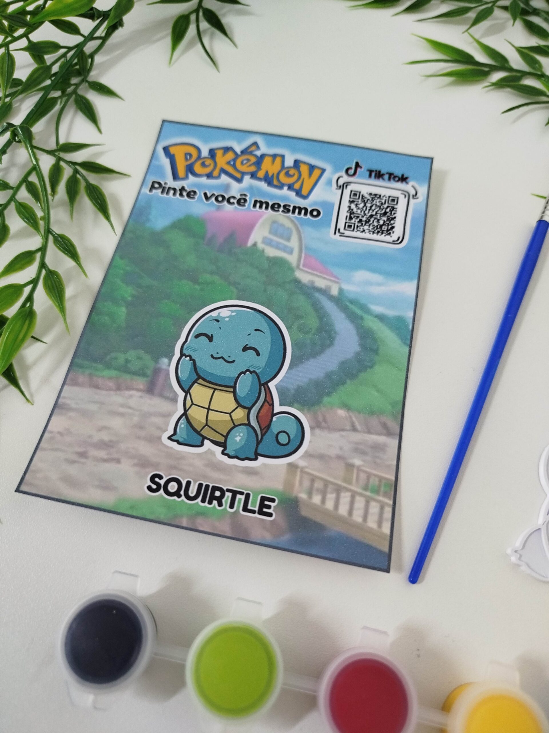 Pintura Pokémon/ Chaveiro - Squirtle Modelo 05 - Imagem 2