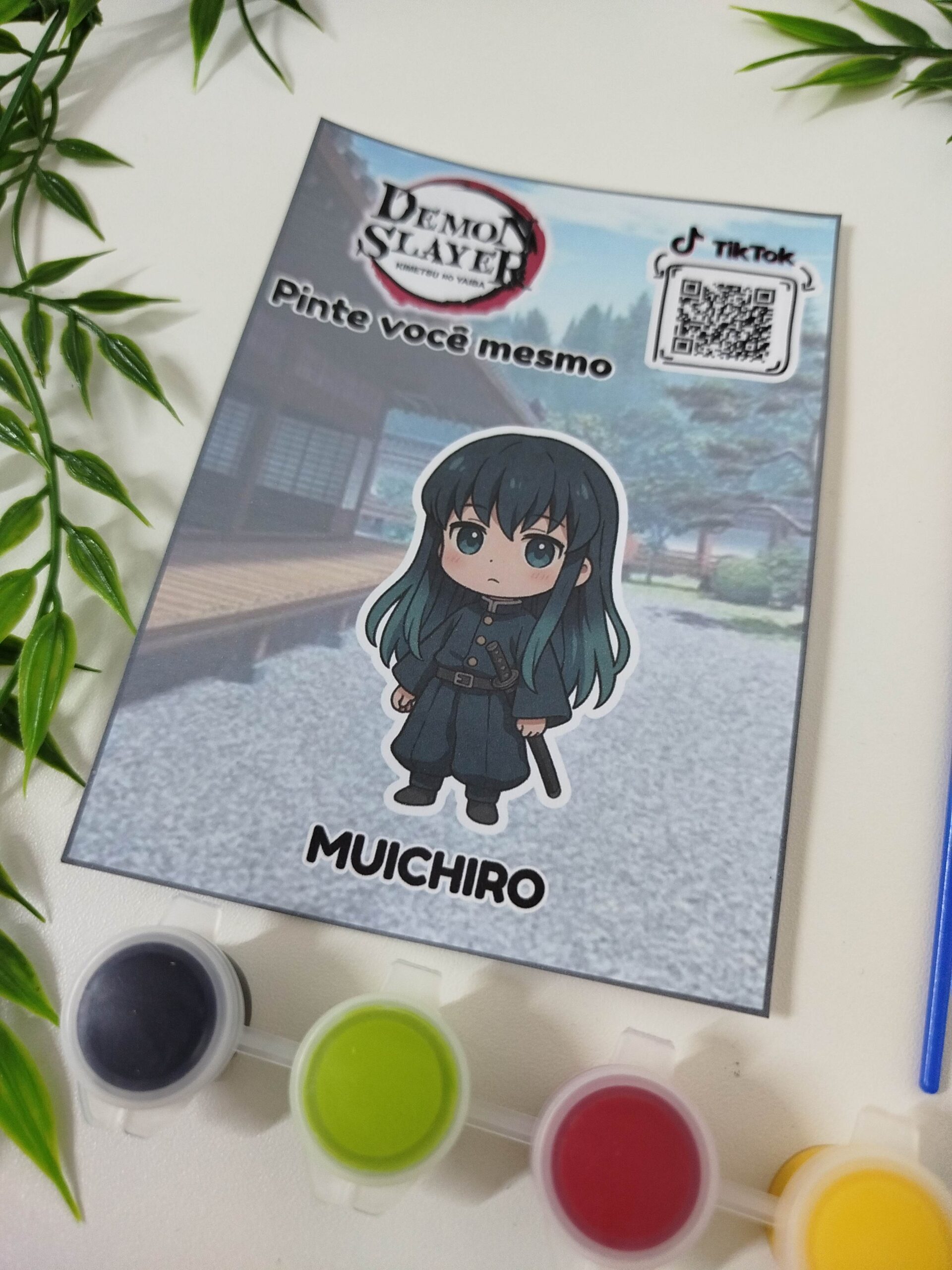 Pintura Demon Slayer/ Chaveiro - Muichiro Modelo 15 - Imagem 2