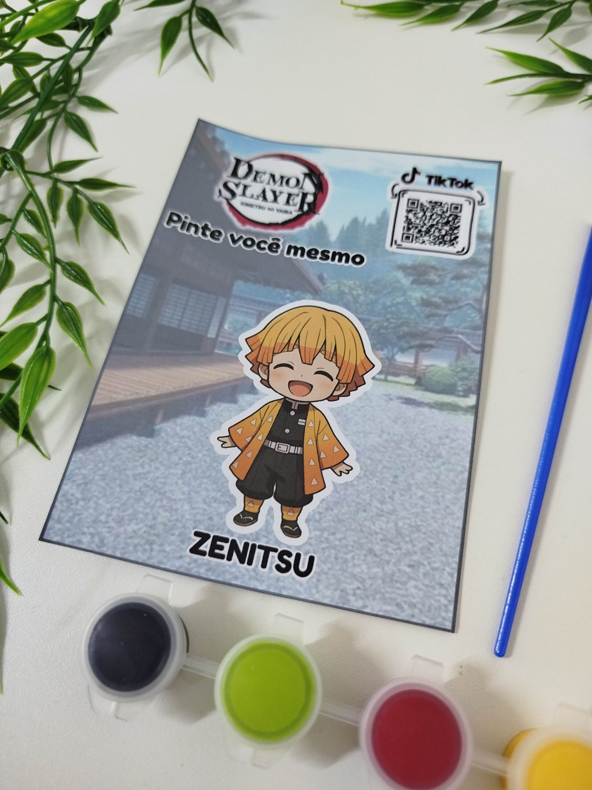Pintura Demon Slayer/ Chaveiro - Zenitsu Modelo 01 - Imagem 2